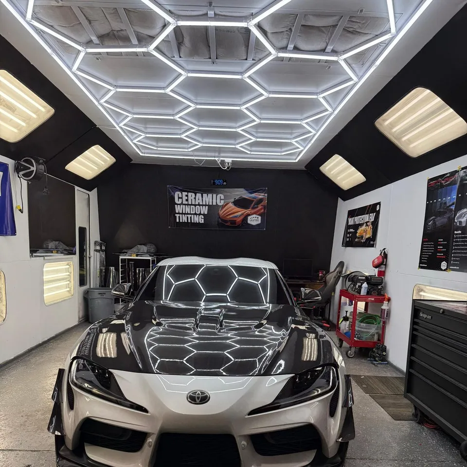 Supra under the hexagon lights
